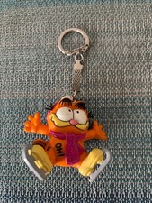 3x Vintage 1978 1981 Garfield Bully Figures Keyrings
