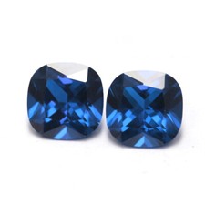 SYNTHETIC SPINEL SAPPHIRE CUSHION CUT LOOSE GEMS - 5-8MM - VARIOUS PACK SIZES