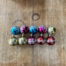 10 Retro 1980s Baubles Christmas Tree Decorations 