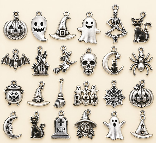 Tibetan silver halloween theme - tibetan,