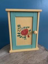 Vintage Wooden Hand Painted Key Cupboard Cabinet 