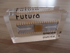 Very Rare Vintage Singer Sewing Machine Futura Processing Chip Encased in Resin