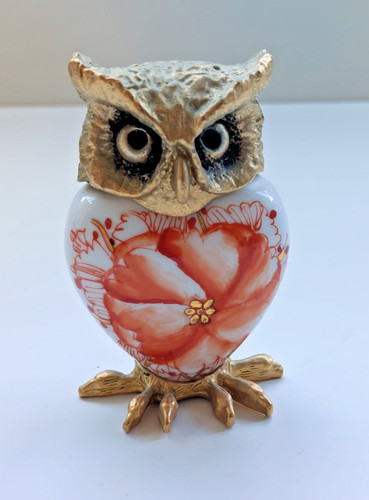 Owl limoges porcelain and - porcelain,