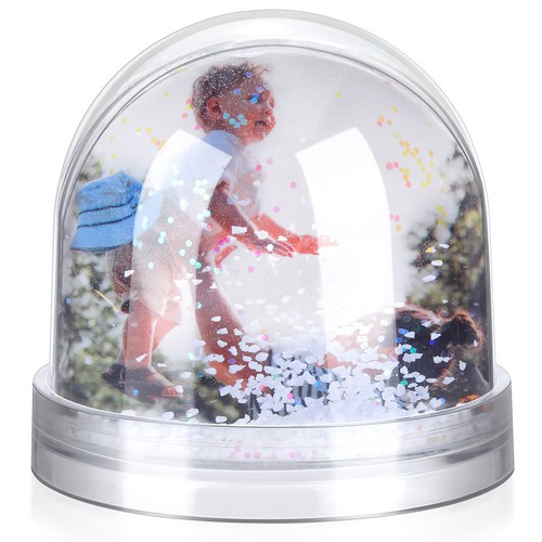 Reusable plastic snow globe - plastic,