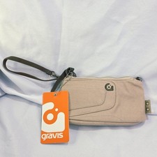 Gravis Canvas Wristlet Pouch Khaki Travel Hiking  8 x 4 Inch