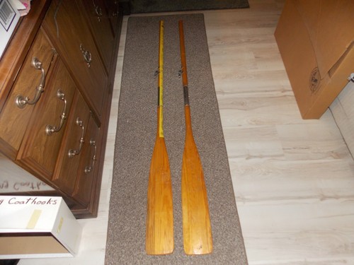 Vtg pair wood boat - vtg,