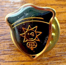 Vintage Black Gold Tone Enamel