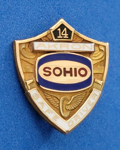 Vintage sohio gas badge - vintage, pin