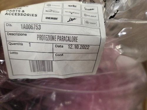Piaggio exhaust heat shield - exhaust,