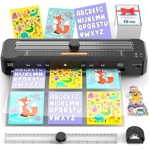 Laminator with pouches - with, 15