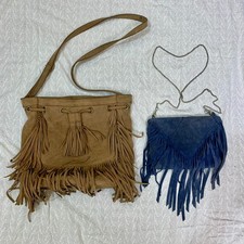 Lot of 2 Leather Fringe Bags