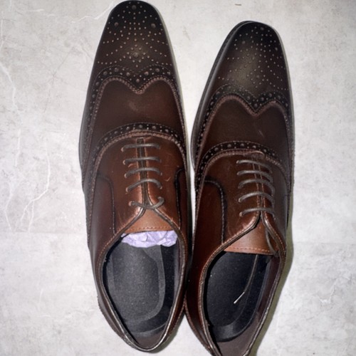 Men leather brogue oxford - men's,