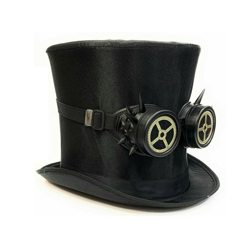 Steampunk black top hat - hat, with