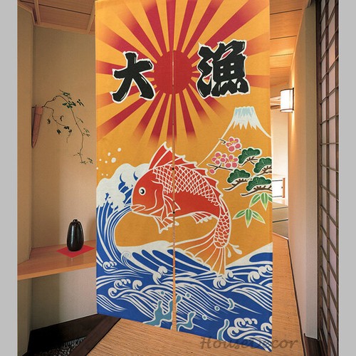 Japanese art doorway curtain - art,