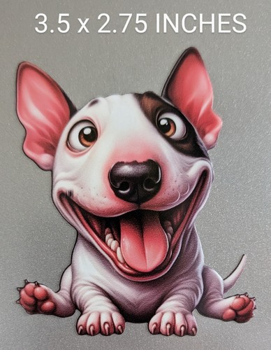Bull terrier decal - 3.5", vinyl