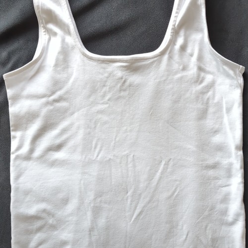 White cotton jersey tank - white,