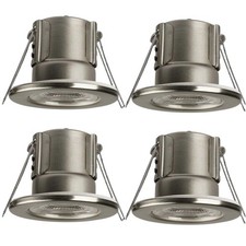 4x 5W Fire Rated LED Dimmable Downlight Spot Spotlights IP65 Chrome Cool White