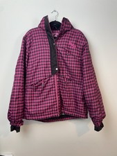 Airwalk Women’s Check Snowboard Ski Jacket Pink Black 44” Chest