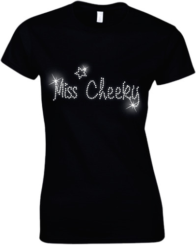 Miss cheeky crystal shirt - miss, t