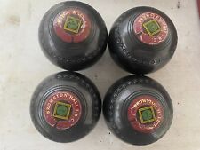 HENSELITE CLASSIC DE LUX LAWN BOWLS,SIZE 4H,DATED 05,DRAKES PRIDE BAG & CARRIER