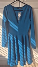 boohoo dress new, blue size 8