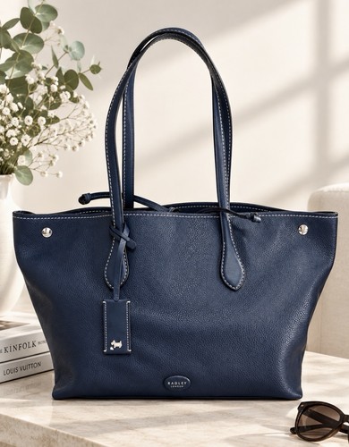 Radley blue leather handbag - radley,
