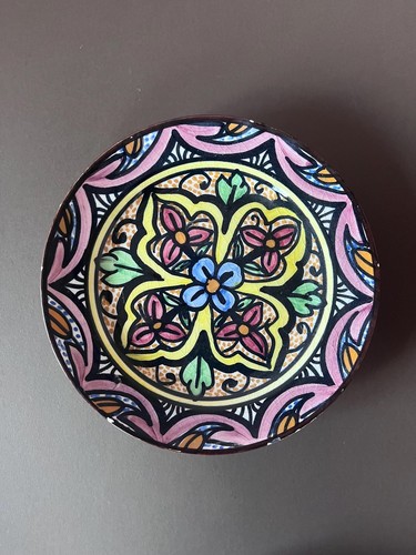 Vintage hand painted - , majolica