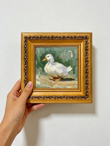 Vintage white duck hand - duck,