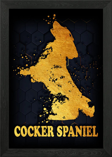 Cocker spaniel framed - spaniel, wall