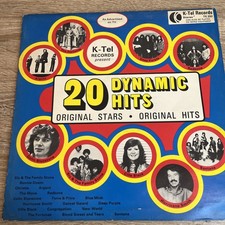 20 Dynamic Hits Various Artists 12" Vinyl Record 1972 K-Tel Records TE292