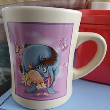 Disney Store Authentic Eeyore Purple Large Mug 4.5" Tall 