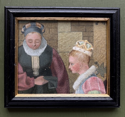 Antique gouache theatrical - gouache,