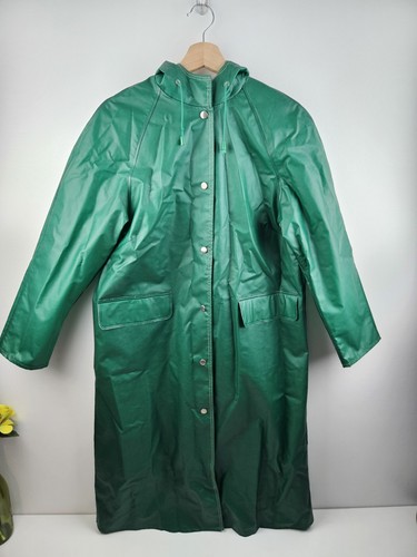Vintage rukka green pvc rain - green,