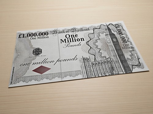 One million pound - million, note