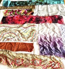 Vintage silk Fabric Scraps
