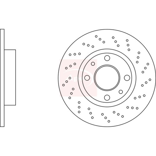 Brake discs solid drilled - 2x,