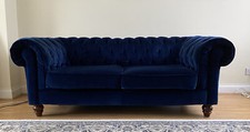 2x Chesterfield Blue Velvet