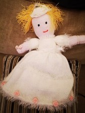 TOPSY TURVY KNITTED DOLL. 14"