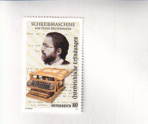 Stamp austria inventor peter - austria,
