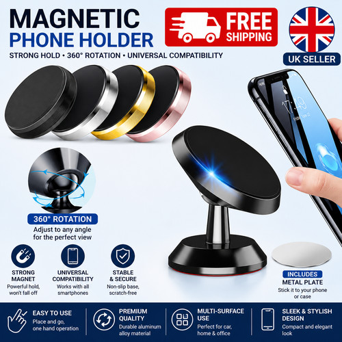 Magnetic car phone holder - phone,