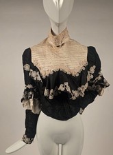 EARLY EDWARDIAN BLACK SILK