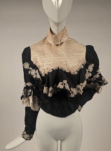 Early edwardian black silk - black,