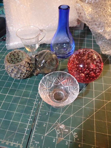 Various glass items - glass,