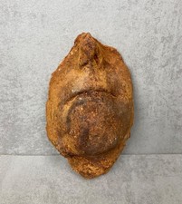 Vintage Death Mask Half Face Terracotta Stone Unusual Macabre