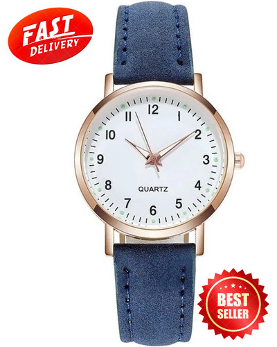 Ladies leather quartz watch - ladies,