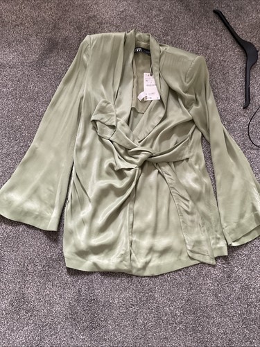 New zara sage - sage, satin