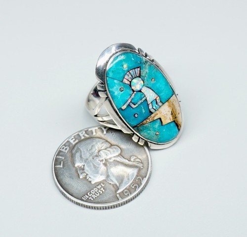 Sterling silver kokopelli ring - sterling,