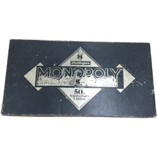 Waddingtons Monopoly 50th Anniversary Edition Board Game Vintage 4187