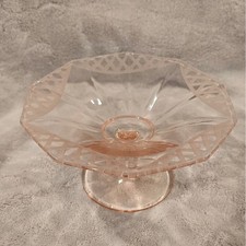 Vintage Pink Depression Etched