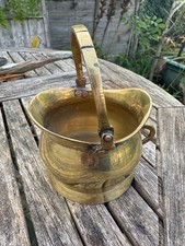 Vintage Small Brass Coal Bucket - Match Holder